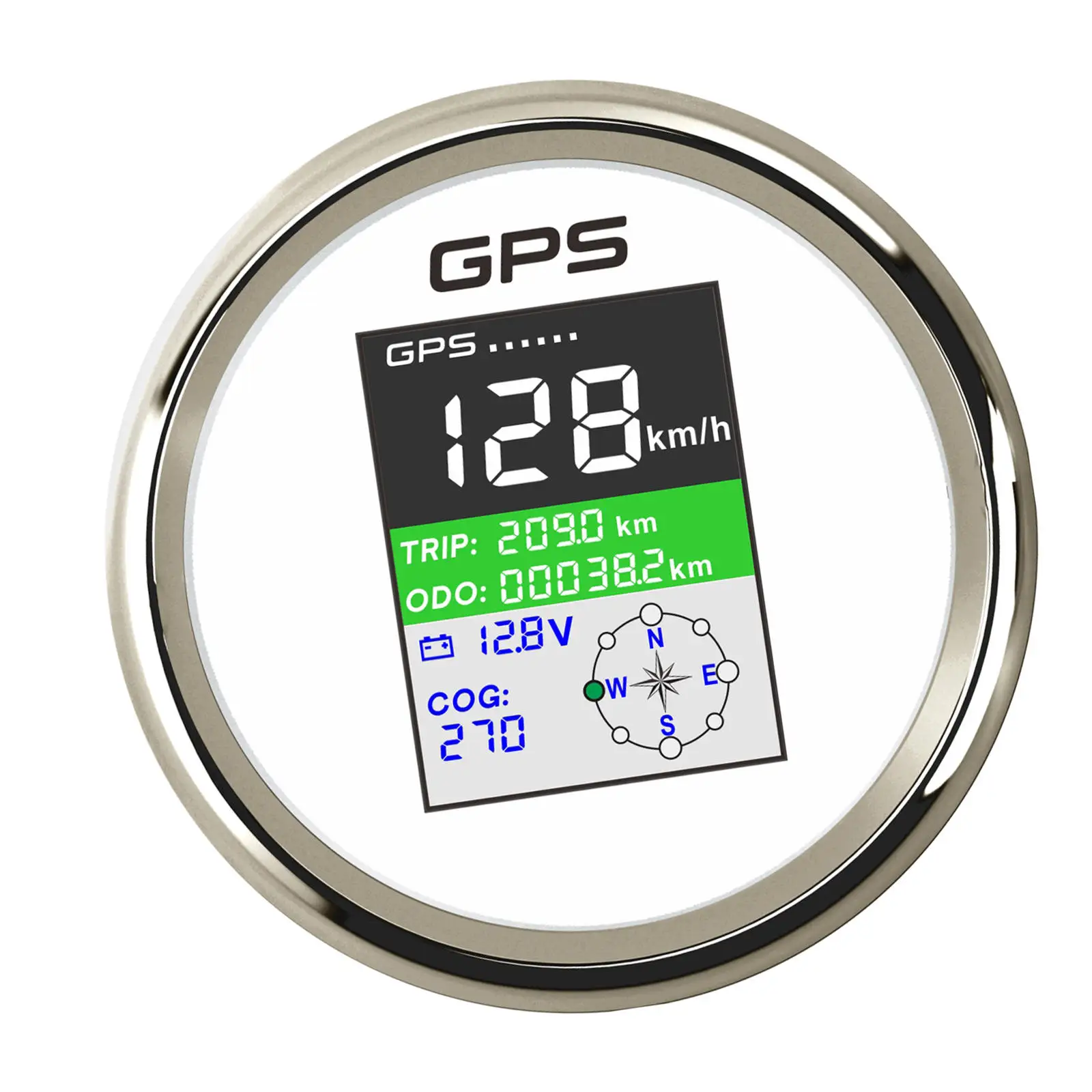 Digital GPS Speedometer Red Backlight Knots MPH km/H Adjustable Odometer for Truck