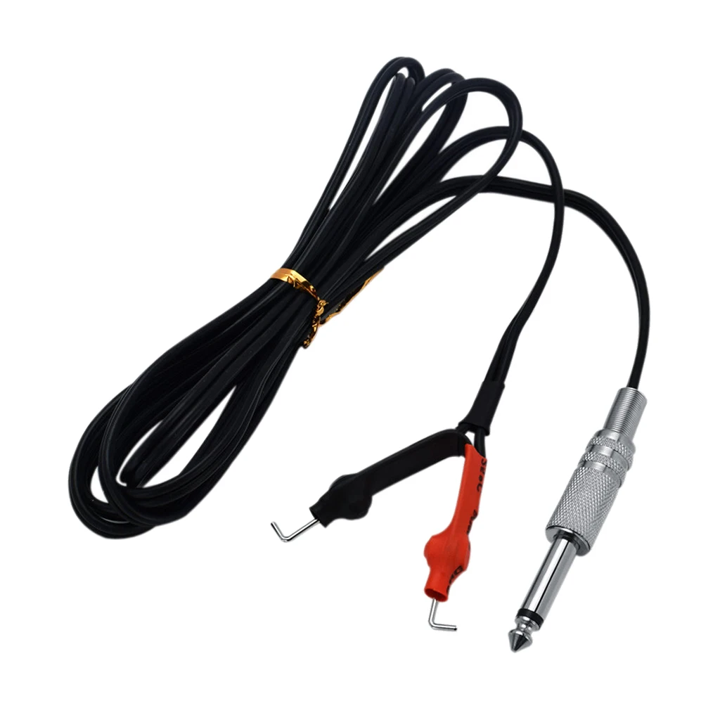 Black Tattoo Accessory  Clip Cable Cable for Tattoo Machine 1.8m