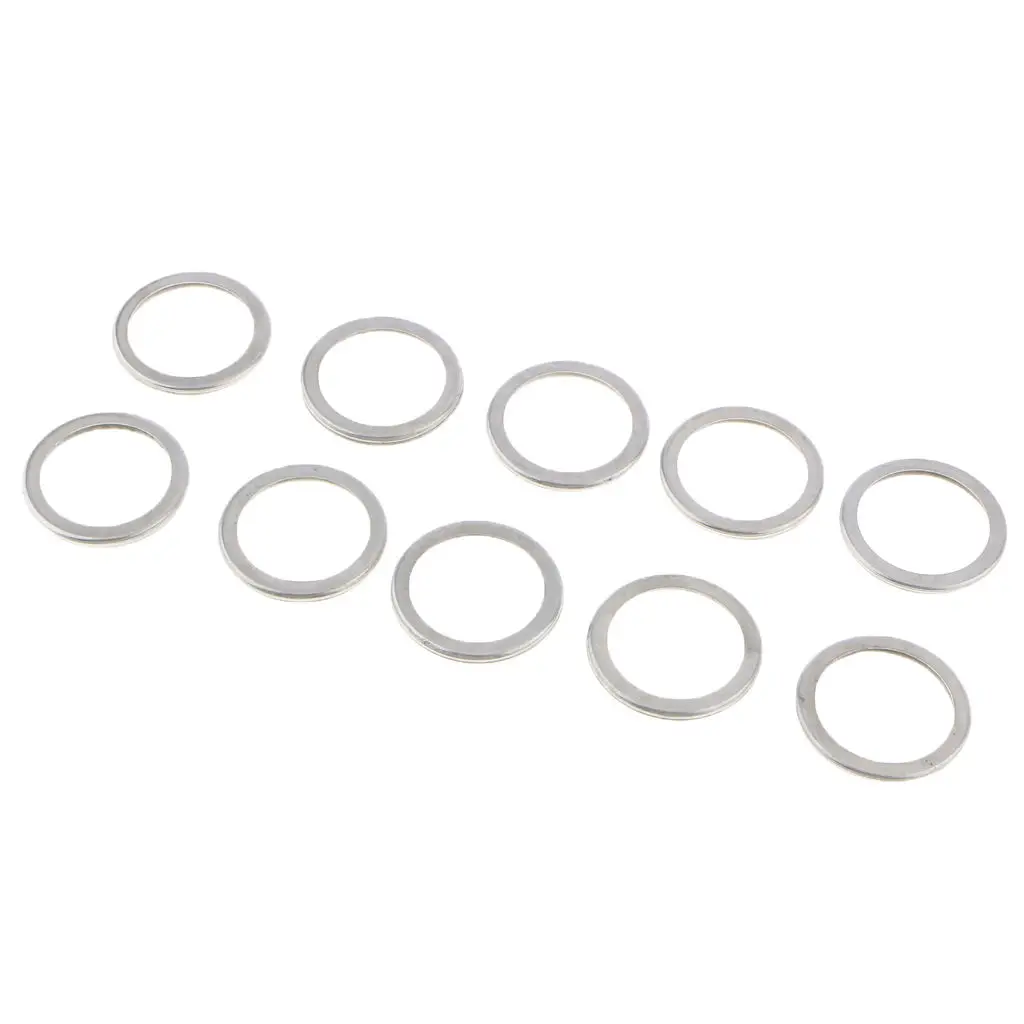 10PCS M20 Aluminum Oil Crush Washers/Drain Plug Gaskets Compatible with   11126- AA000, Silver