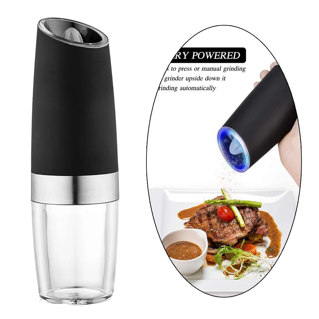 Automatic Salt Pepper Grinder Electric Ceramic Burr Mill For Herb Pepper Spice Adjustable Coarseness Kitchen Grinding Gadgets