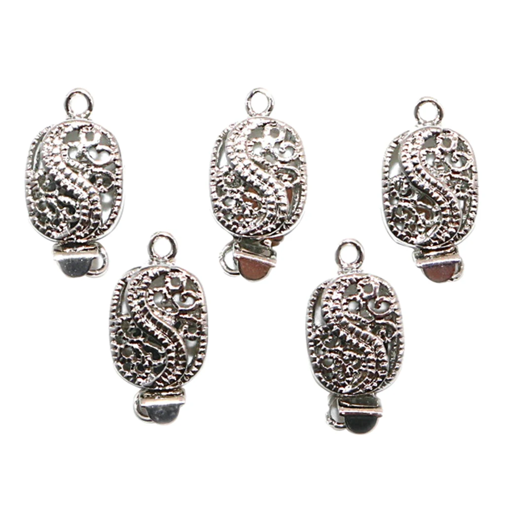 5 Pieces Dragon Pattern Animal Necklace Bracelet Connector Box Clasp