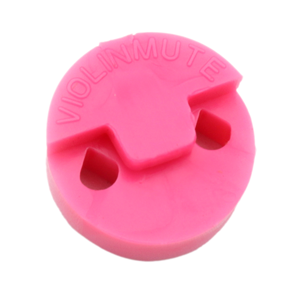 Professional Round Rubber Violin Fiddle Mute Sordine Silencer Pink