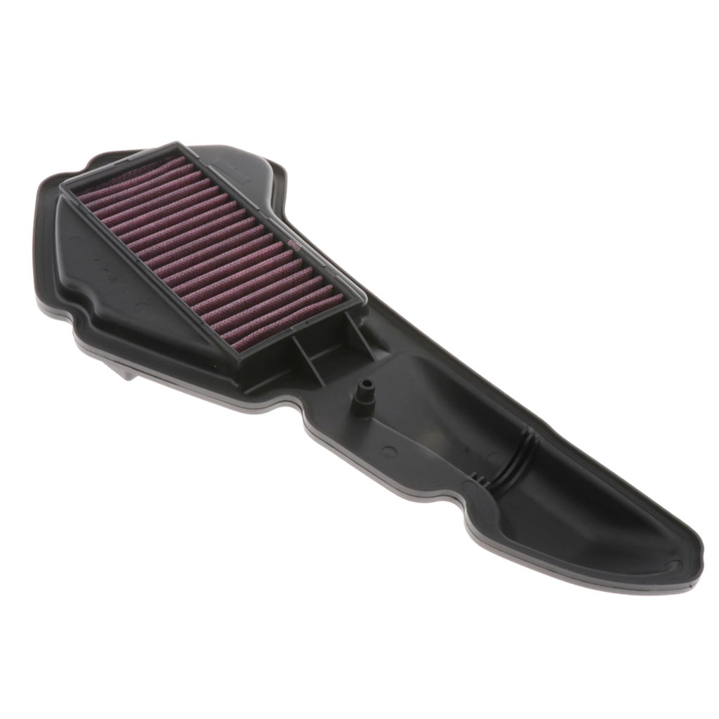 Motorcycle Motorbike Air Intake Flow Filter Cleaner Element Replacement for Honda PCX 150 2018 (Pink)