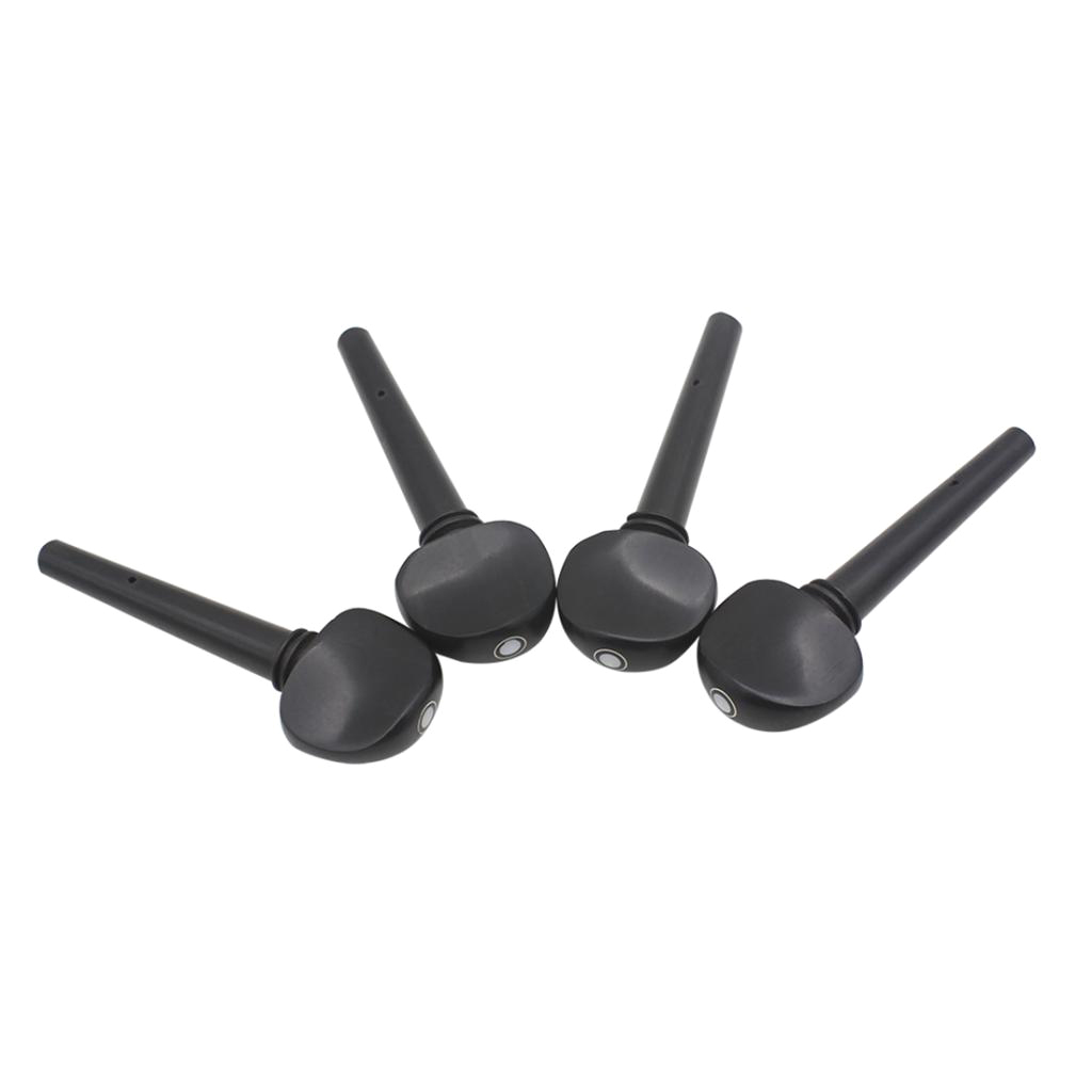 Tooyful Exquisite 4 Pieces Ebony Cello Tuning Pegs Tuners Machine Heads for 3/4 4/4 Cello Replacement Parts