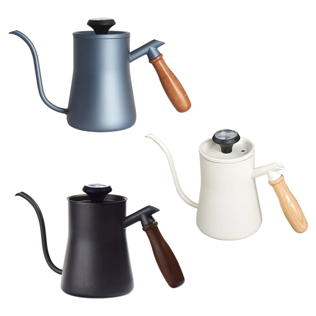 Long Spout Tea Pot Gooseneck Pour Over Coffee Tea Drip Kettle 550ml