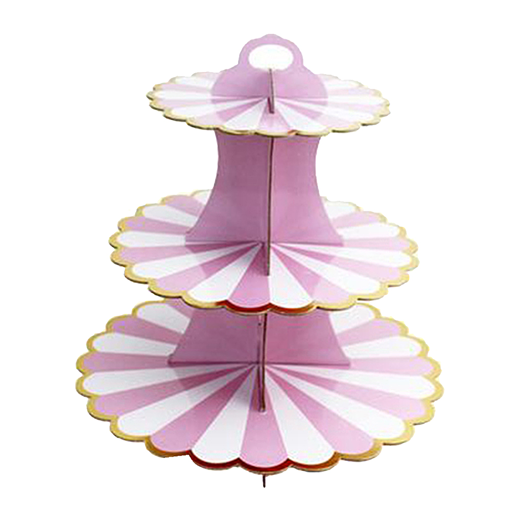 3 Tier Cupcake Stand Cake Dessert Macaron Food Display Tower Holder Receptions Kids Party