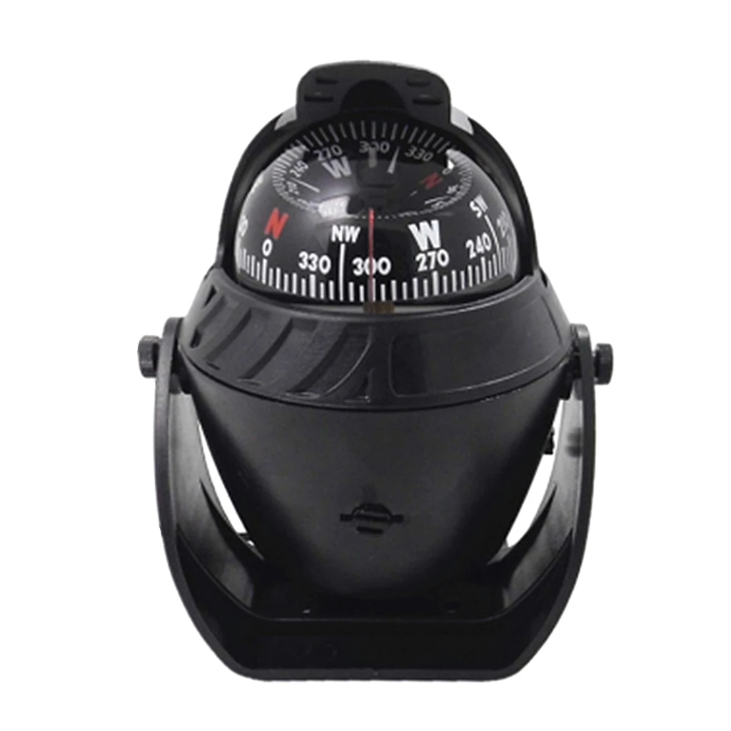 Adjustable Black Pivoting Compass Dashboard Dash Mount Marine Boat Truck Car