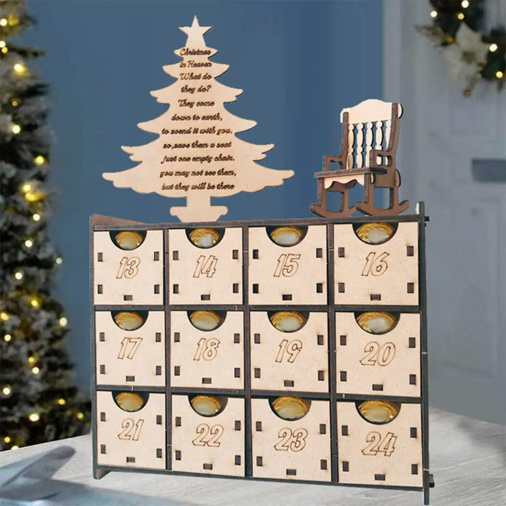 Reusable Advent Calendar with LED Light for Festival Kids Gifts