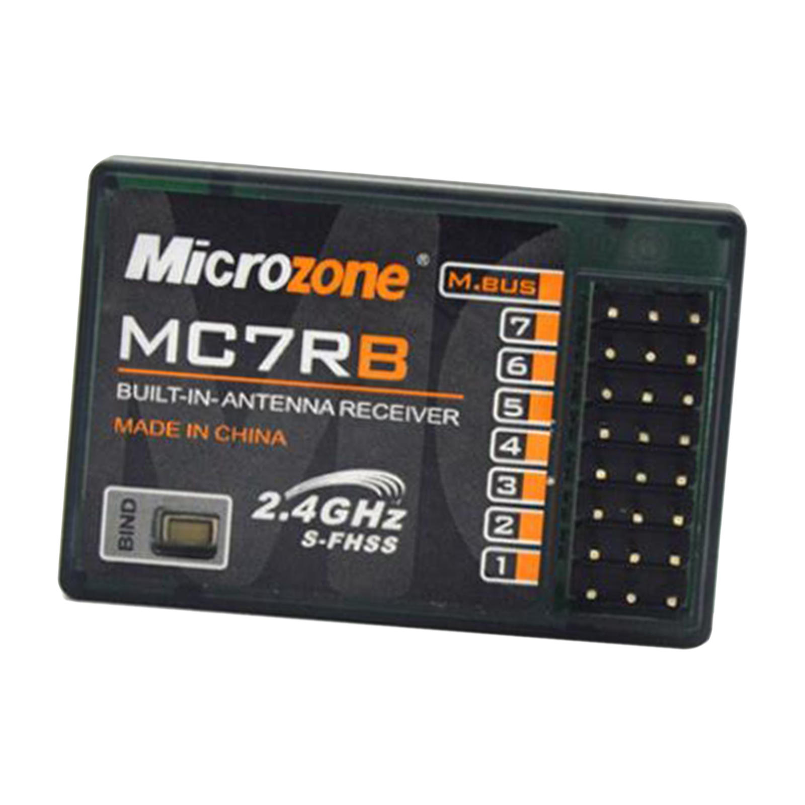 7Channel MC7RB Receiver,2.4G S-FHSS System M-Bus DC4.8-6V for Microzone System Transmitter,RC Airplane Boat Drone Quadcopter