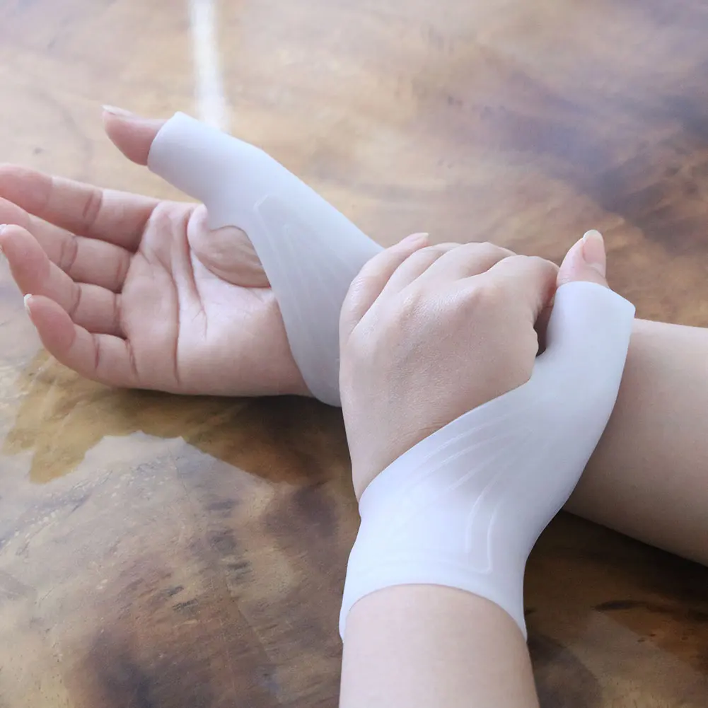 1pcs ซิลิโคนเจล Therapy ข้อมือถุงมือสนับสนุนโรคข้ออักเสบความดัน Corrector ถุงมือ Carpal Tendonitis ถุงมือป้องกัน
