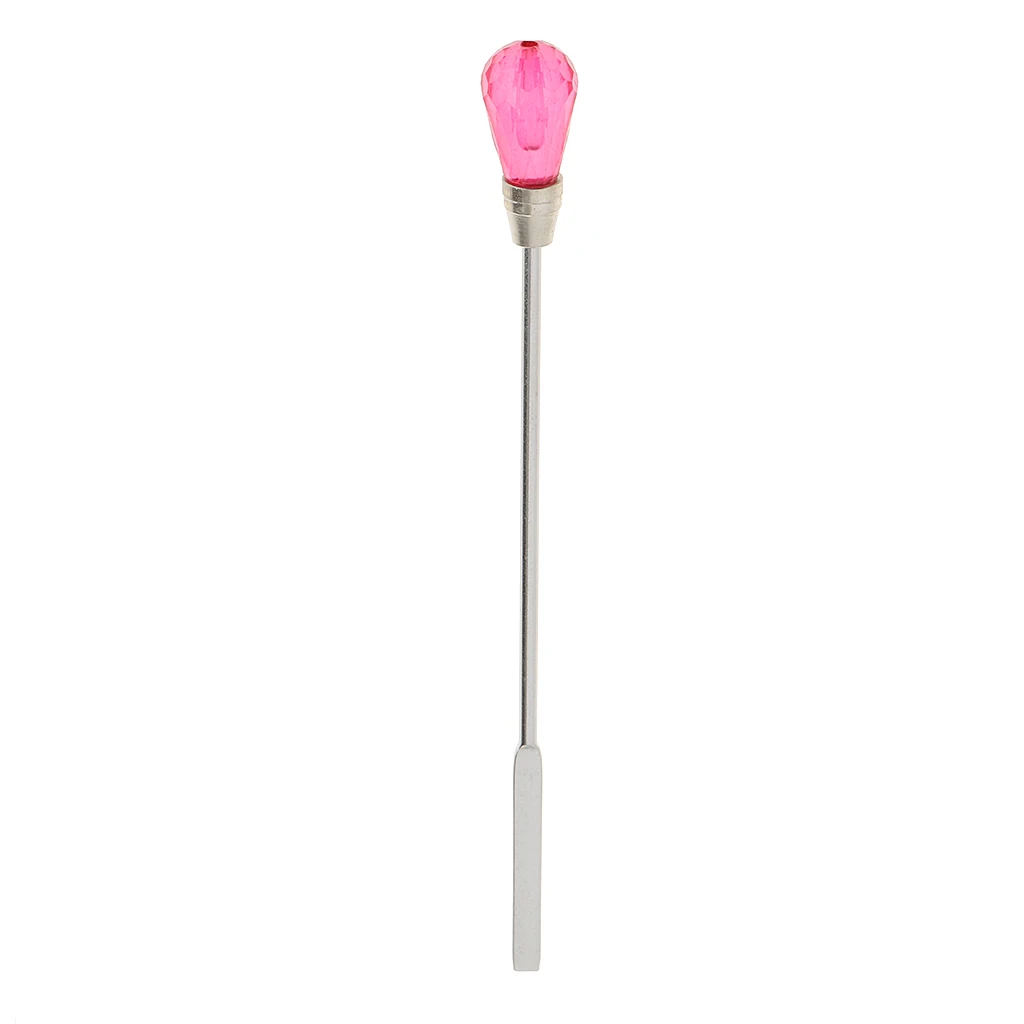 Beauty Rhinestone Mixing Stick Permanent Makeup Eyebrow Lips Microblading Pigment Ink Stirring Rod - Pink/Clear/Red