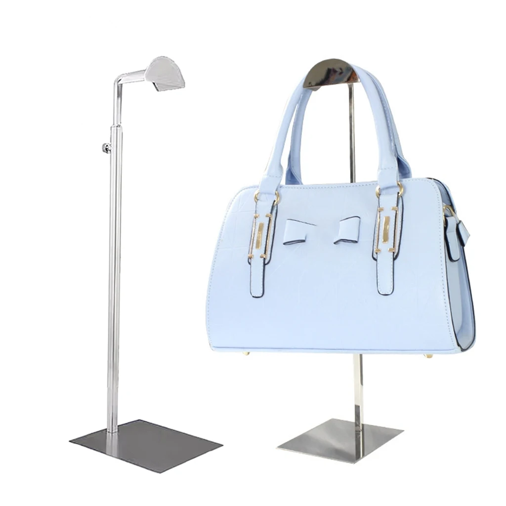 Bag Hanging Scarf Shelf Fashion Stainless Steel Adjustable Height Storage Metal Handbag Display Stand Freestanding Purse Hanger