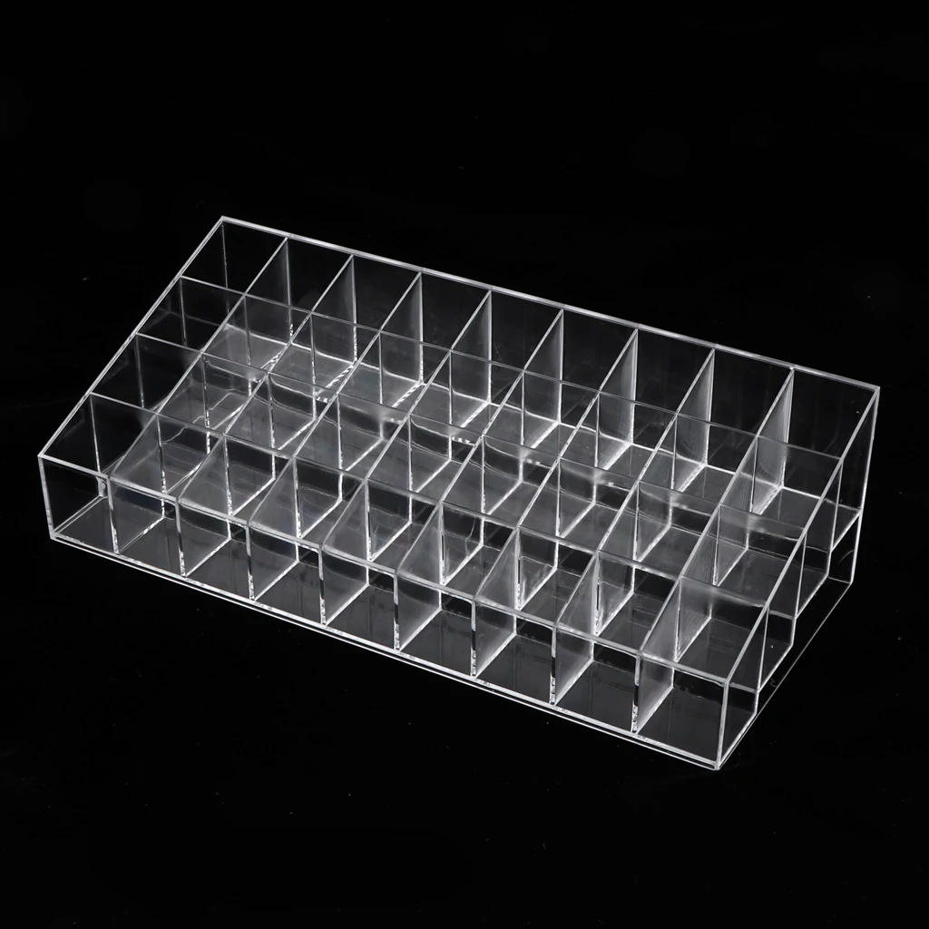 Lipsticks Organizer,Clear Acrylic Stander 36 Slots Lipstick Holder Cosmetic Case Makeup Organiser Lipgloss Dispaly Stand