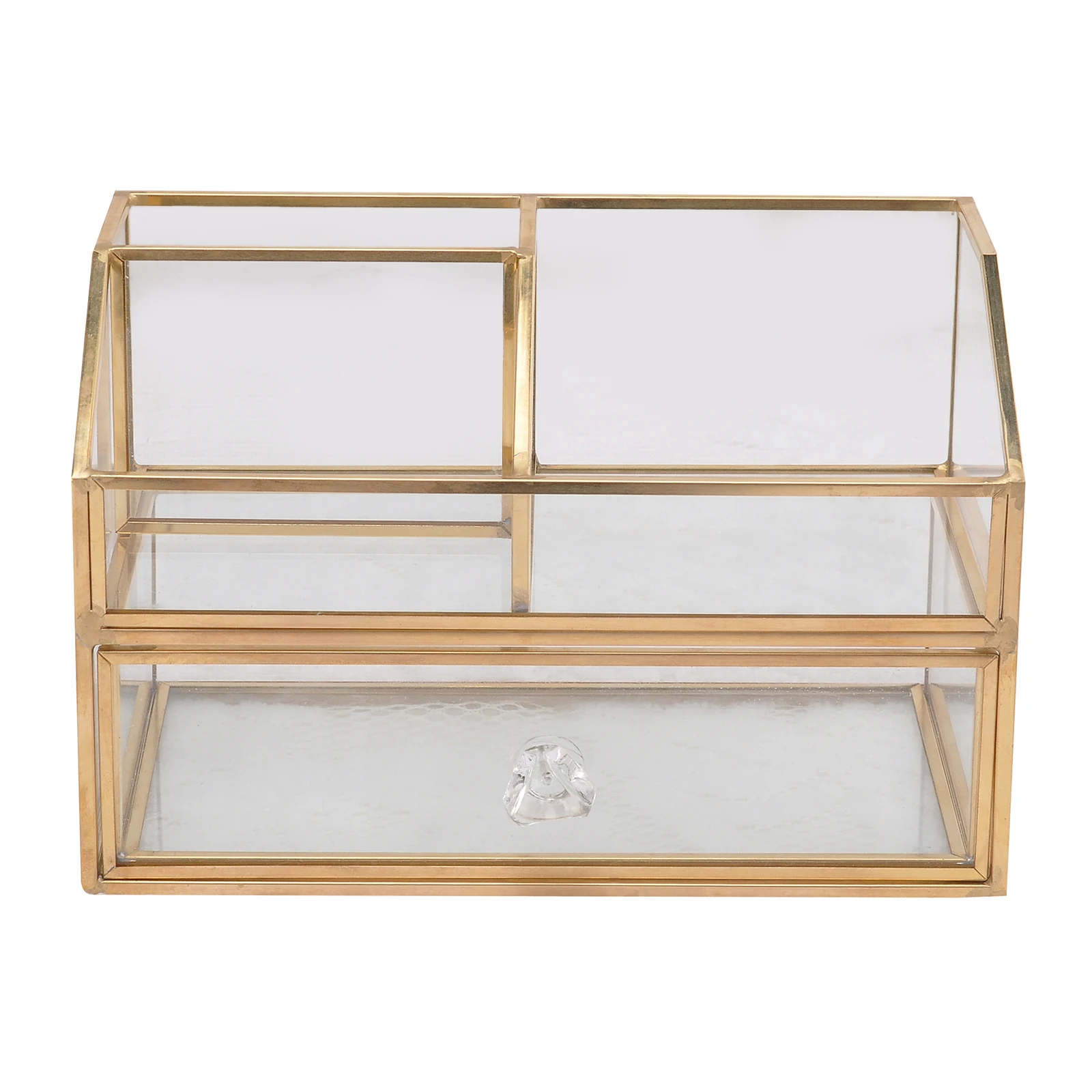 Glass Storage Box Cosmetics Display Jewelry Case Holder Organizer Container Rack