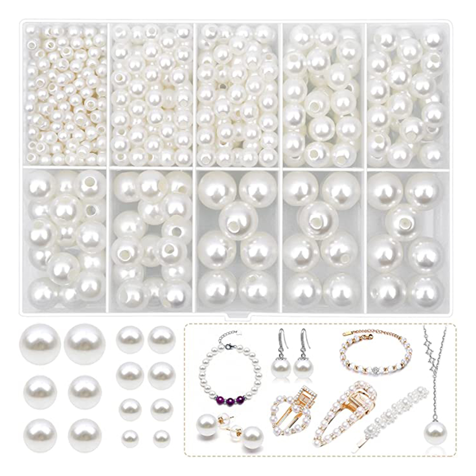 470x Round Beads for Crafts! Craft 4mm 6mm 8mm 10mm 12mm DIY Choker Making