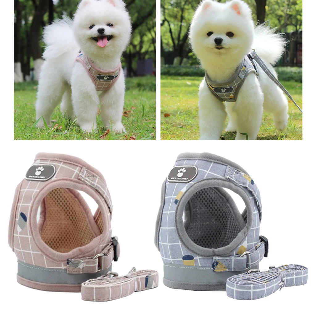 Dog Harness Vest Pet Outdoor Traction Rope Comfortable Dogs Cats Pomeranian