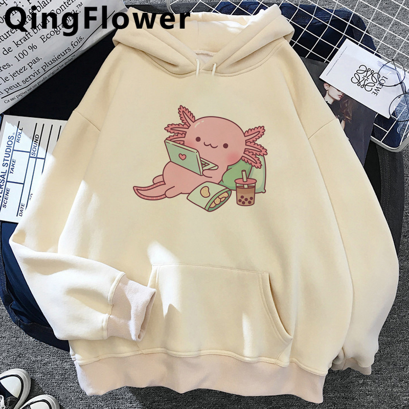 Hoodies de Anime Kawaii feminino, Desenhos animados