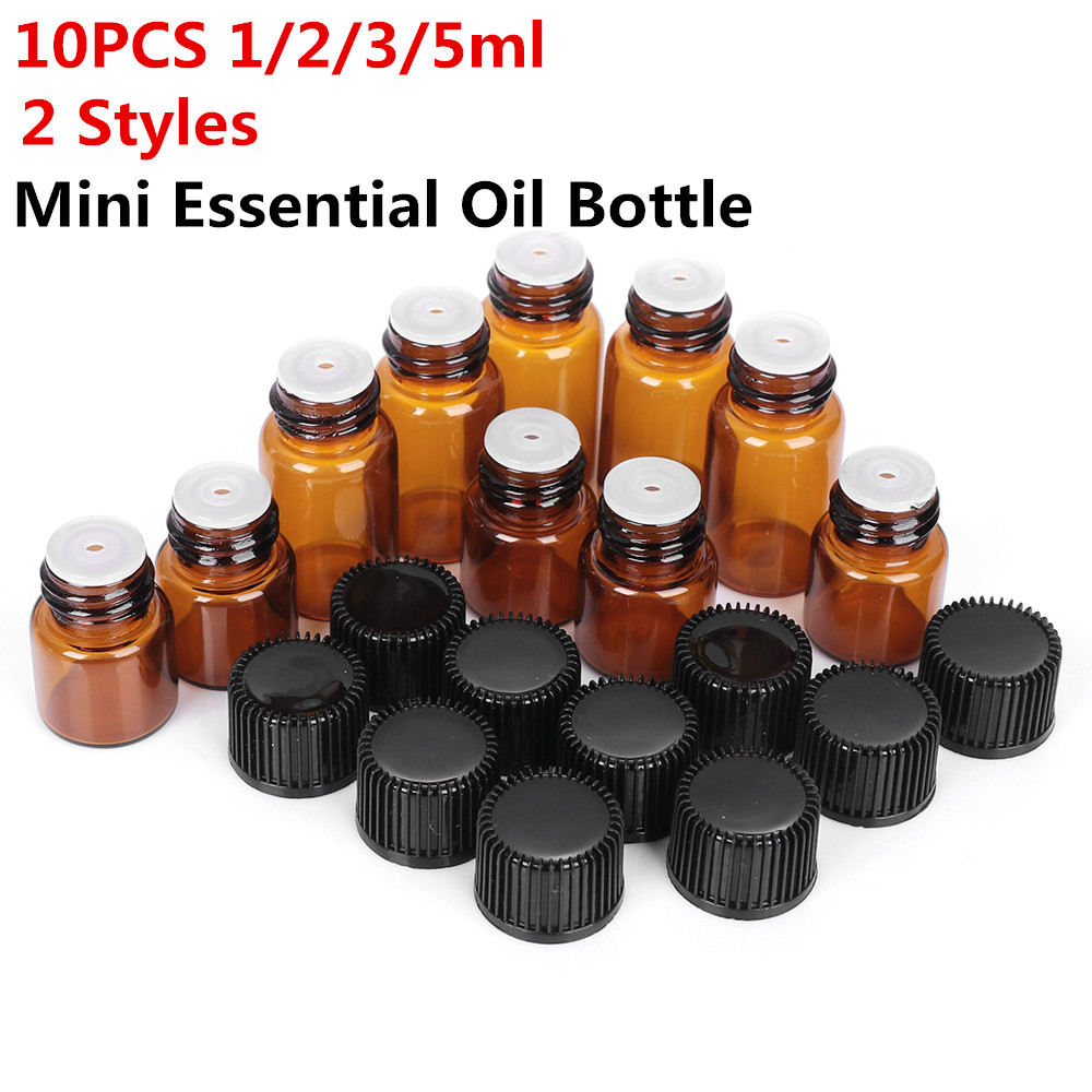 Best of Mini Size Amber 1 / 2 / 3 / 5 / ML Refillable Empty Dropper Essential Oil Glass Bottle Perfume Container Home&amp;Living Travel Portable Reviews & Tips