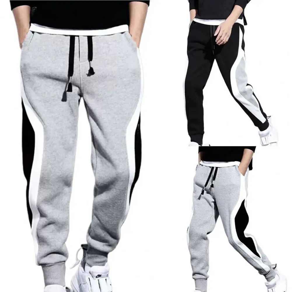black casual trousers Skin-friendly Streetwear Drawstring Korean Style Men Trousers for Outdoor business pants mens