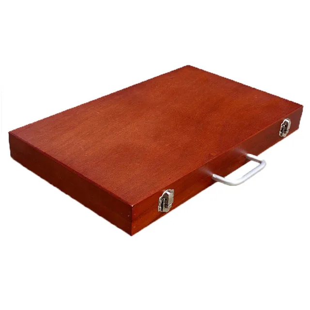 Portable Wooden Box Artist Desktop Case,Wooden Artist Storage Box