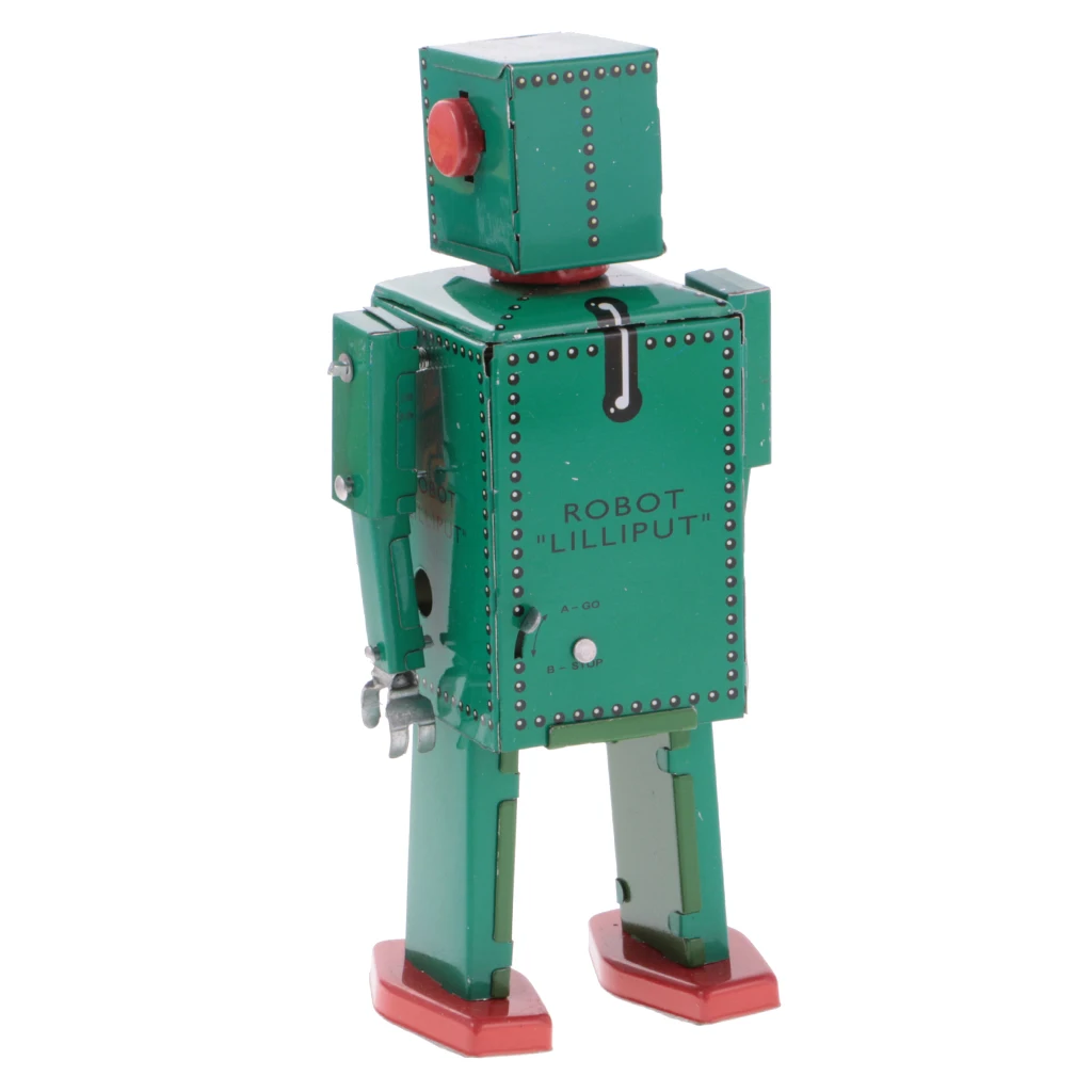Retro Wind Up Mechanical Robot MS397 Clockwork Tin Toy For Adult Collection