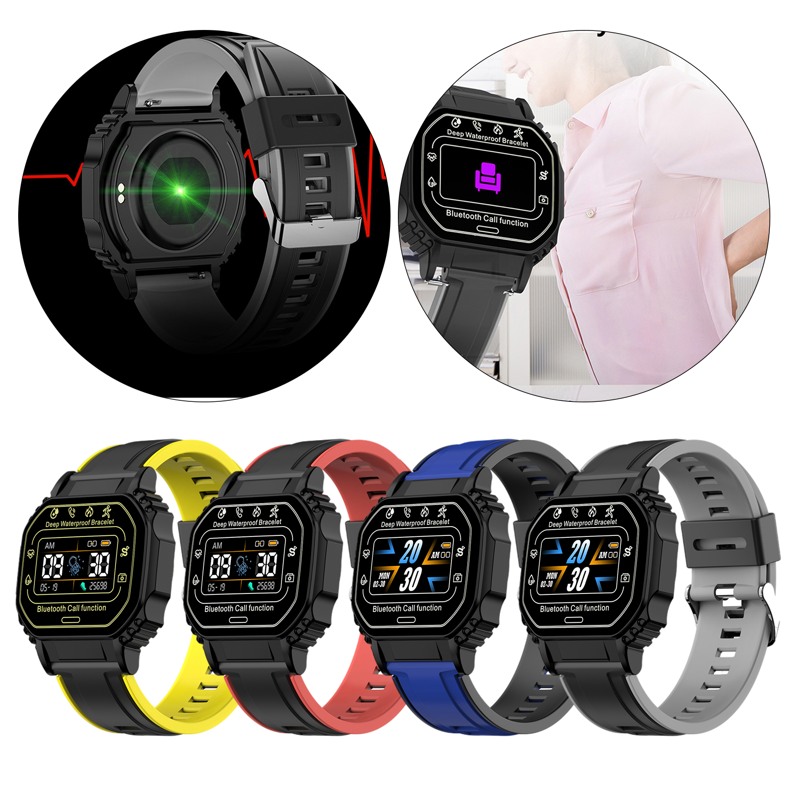 2021 B2 Sports Smart Watch Smartwatch Alarm Clock Sleep Monitor Fitness Tracker IP67 Waterproof Bracelet For Android IOS