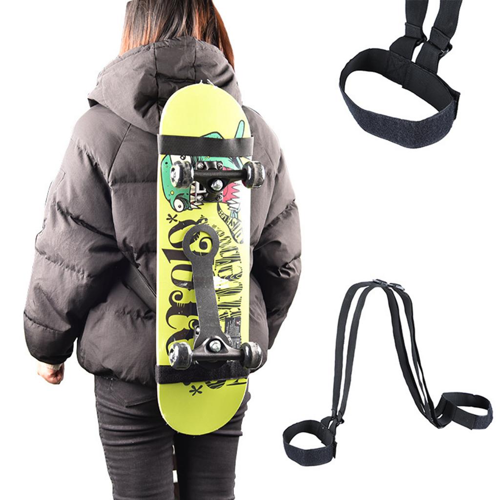 Skateboard Longboard Shoulder Carrier Strap Adjustable Belt Backpack Deck Holder