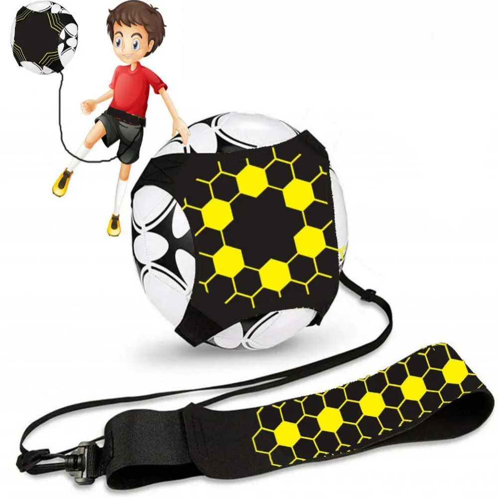 Adjustable Football Kick Trainer Kids Adults Soccer Ball Training Elastic Belt 