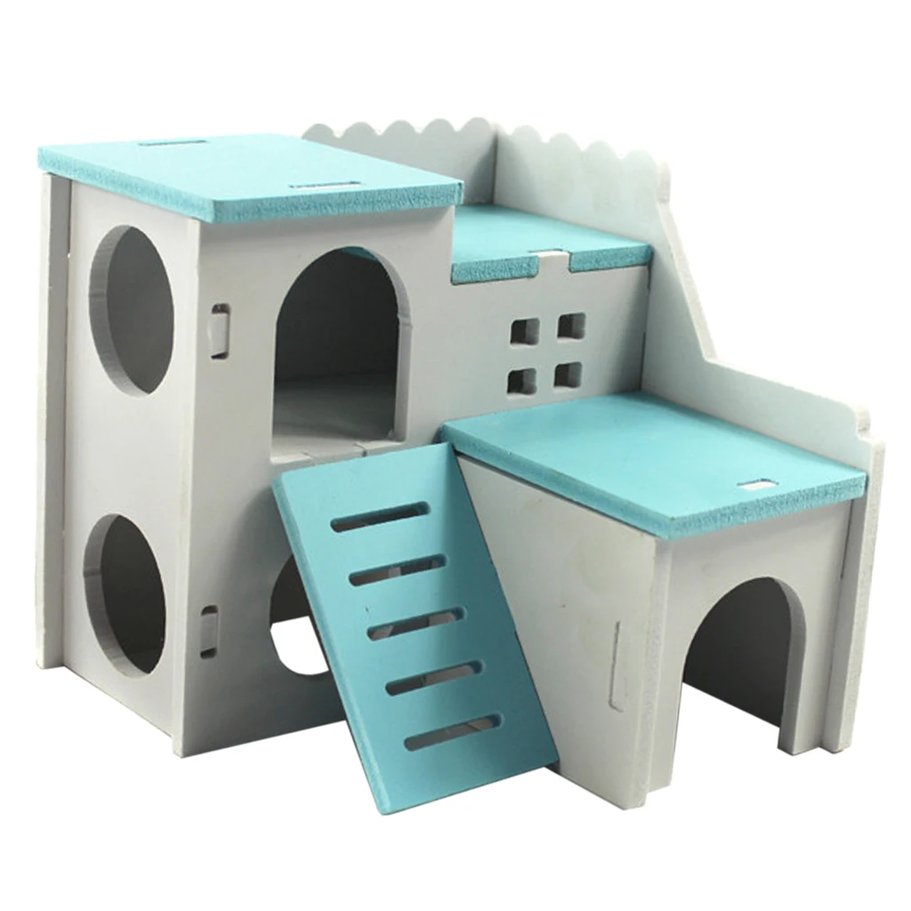 BWOGUE Guinea Pig House Bed Cozy Hamster Cave Large Hideout for Dwarf Rabbits Hedgehog Bearded Dragon Winter Nest Hamster Cage Accessories
