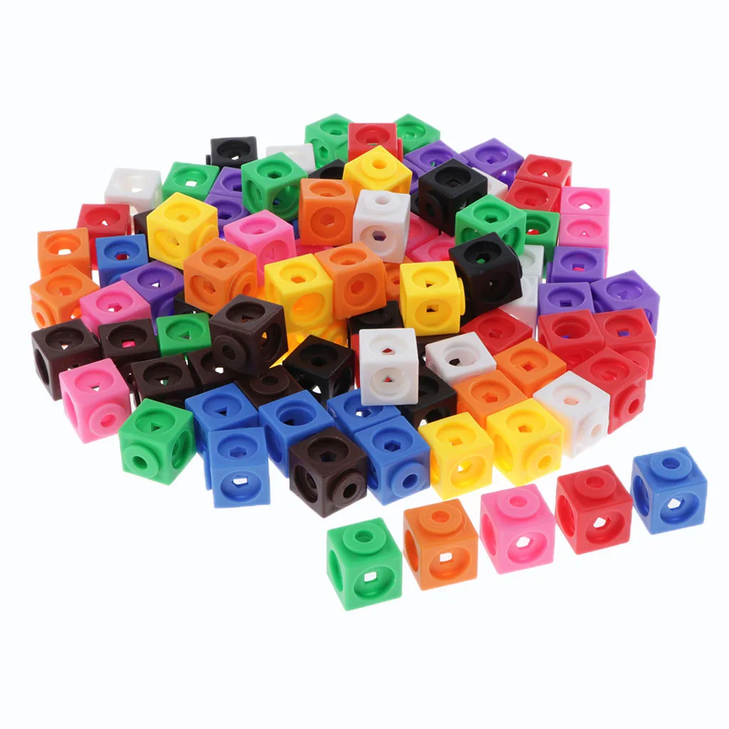 Learning Math Early Educational Math Link Cube Block Counting Sorting Game Toy