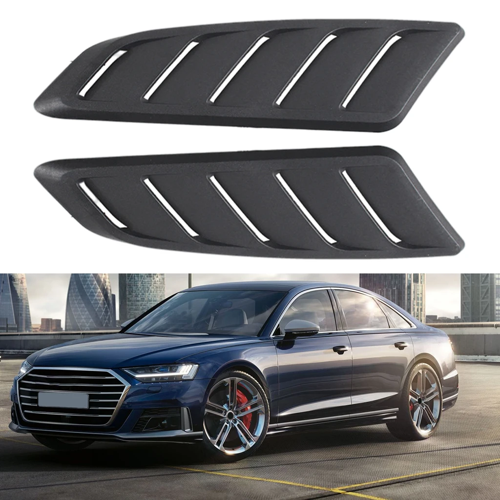 Engine Hood Vent Cover Intake Cooling Panel Trim Louver Scoop Cover Intake Set Hood Air Intake Vent Grille Exterior Decoration