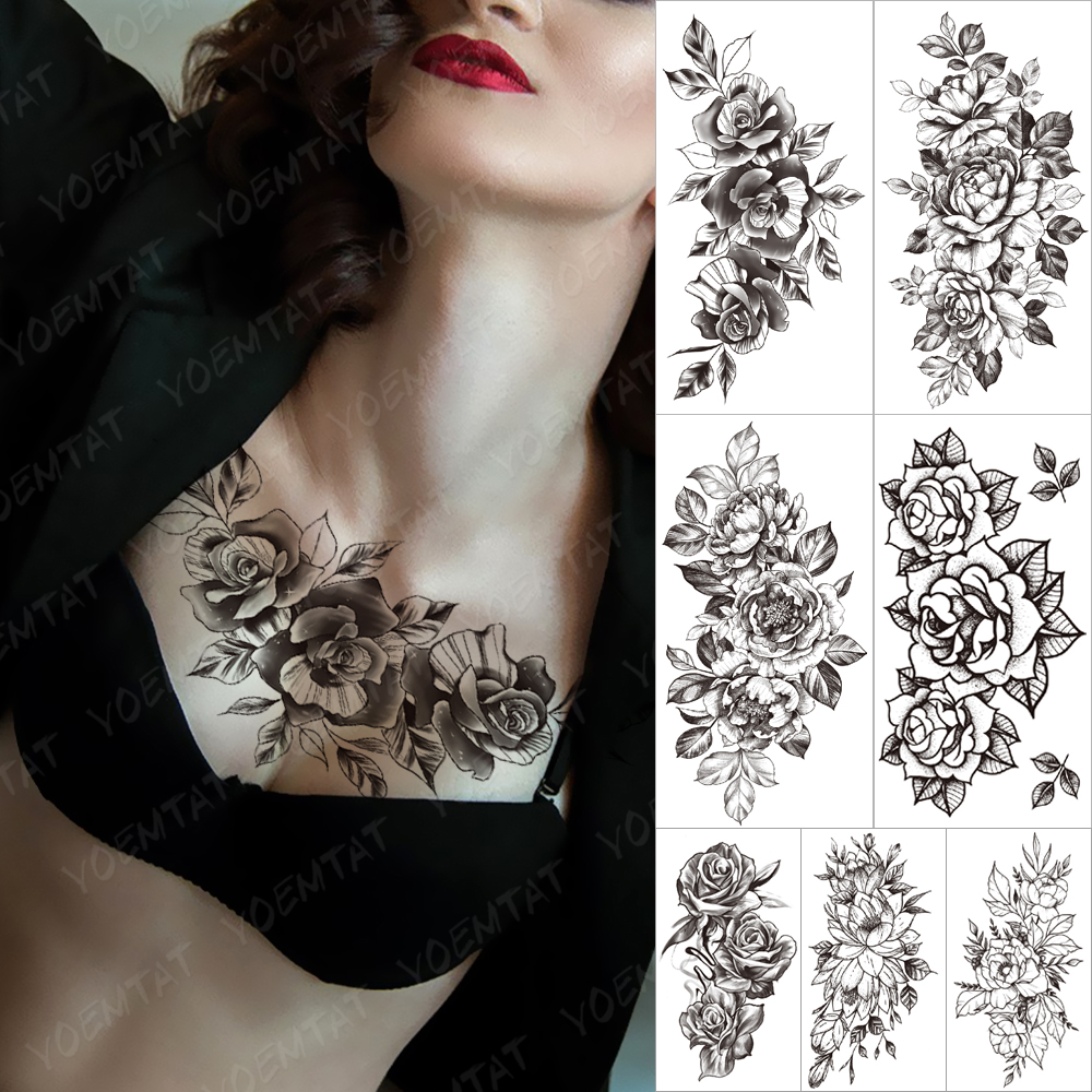 Best of Flower Blooming Waterproof Temporary Tattoo Stickers Jasmine Leaf Sunshine Sexy Tatoo Arm Body Art Fake Tattoos Black Man Women Reviews & Tips