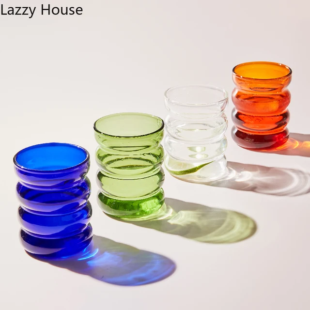 Colorful Ripple Glass Mug / Cup – Peppery Home