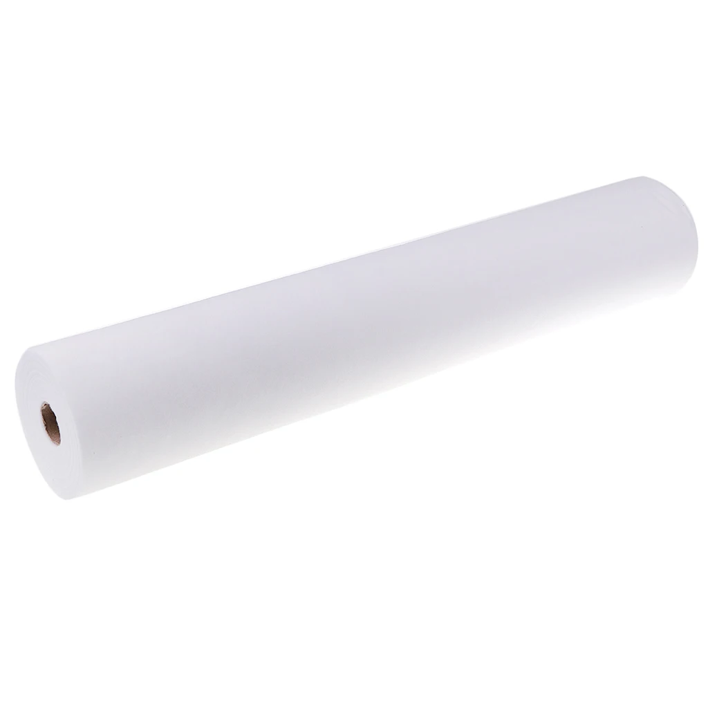 Disposable Non Woven Bed Sheet Roll Massage Table Paper Roll, 50x70cm/x19.7x27.6inch, White Color (50pcs/Roll)