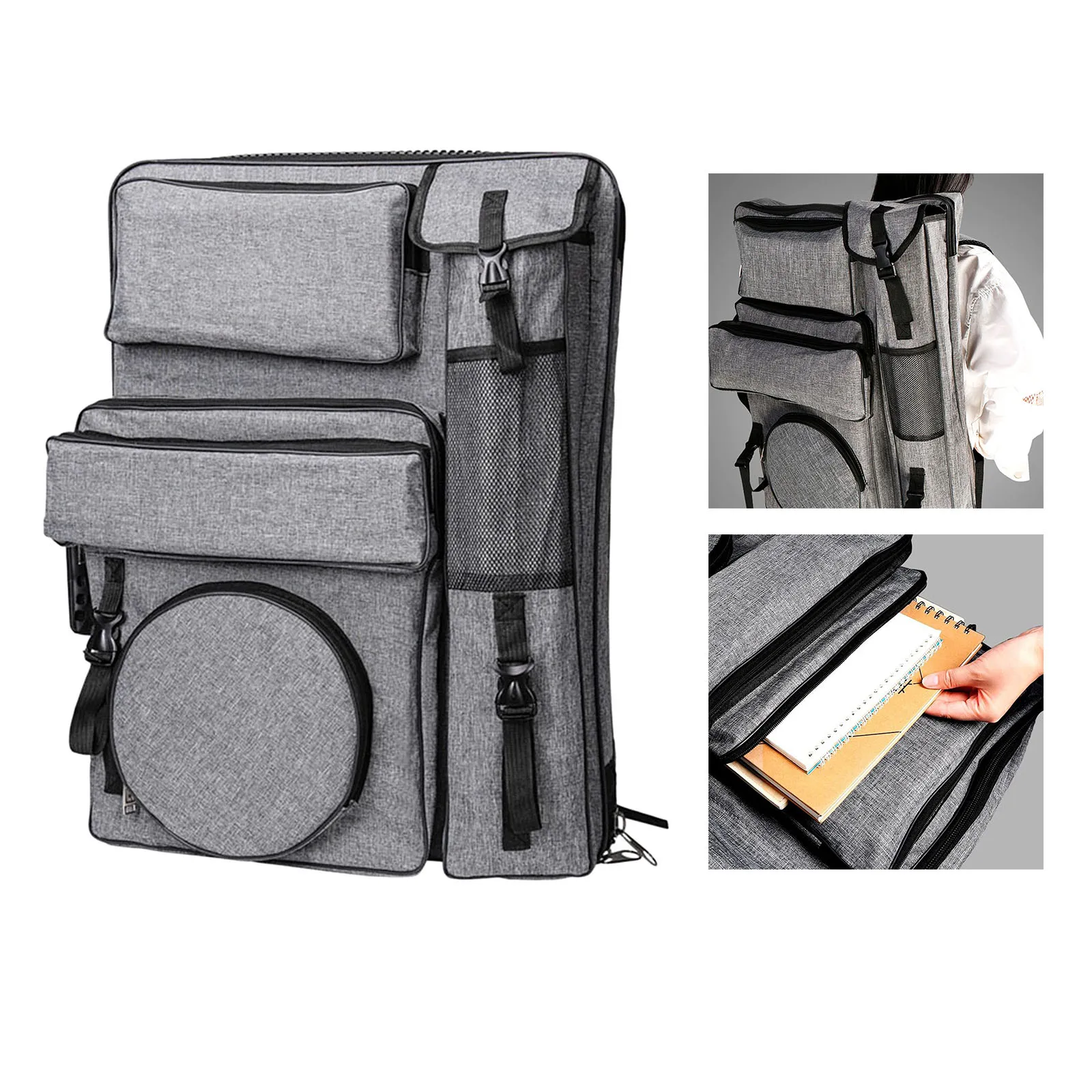 Artist Portfolio Large Drawing Sketching Tools Backpack Tote Shoulder Bag Art Supplies Draw Board Storage Handbag Case