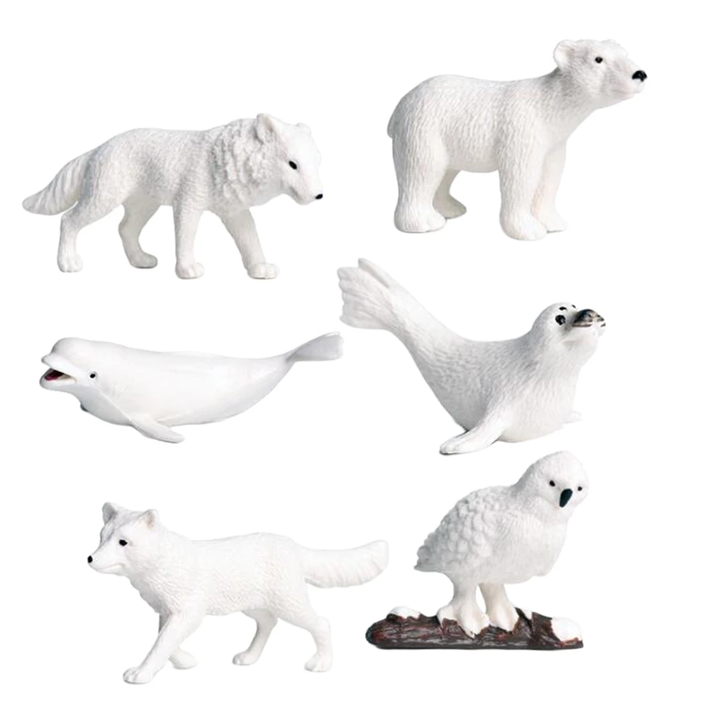 Miniatures Polar Animal Snowy Owl/ Lagopus/Polar Bear/Sea Dog/Arctic