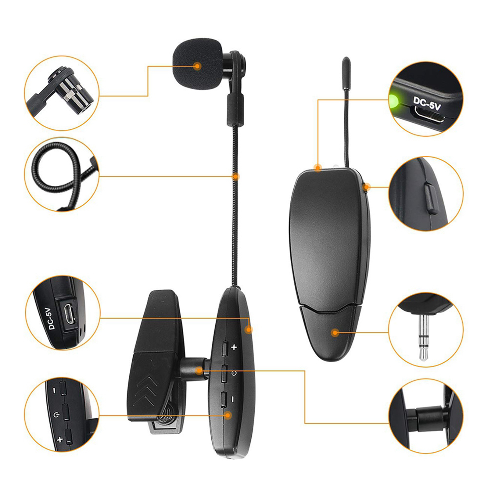 Wireless Microphones System Wireless Microphone Mics Transmitter and Receiver