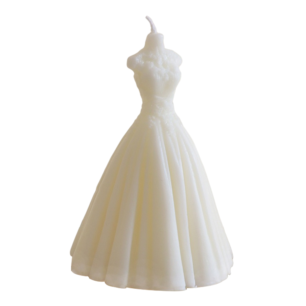 Romantic Freesia Scented Candle Bride Gown Shape Soy Wax Aromatherapy Candles Creative Home Bedroom Decor Ornament Photo Props