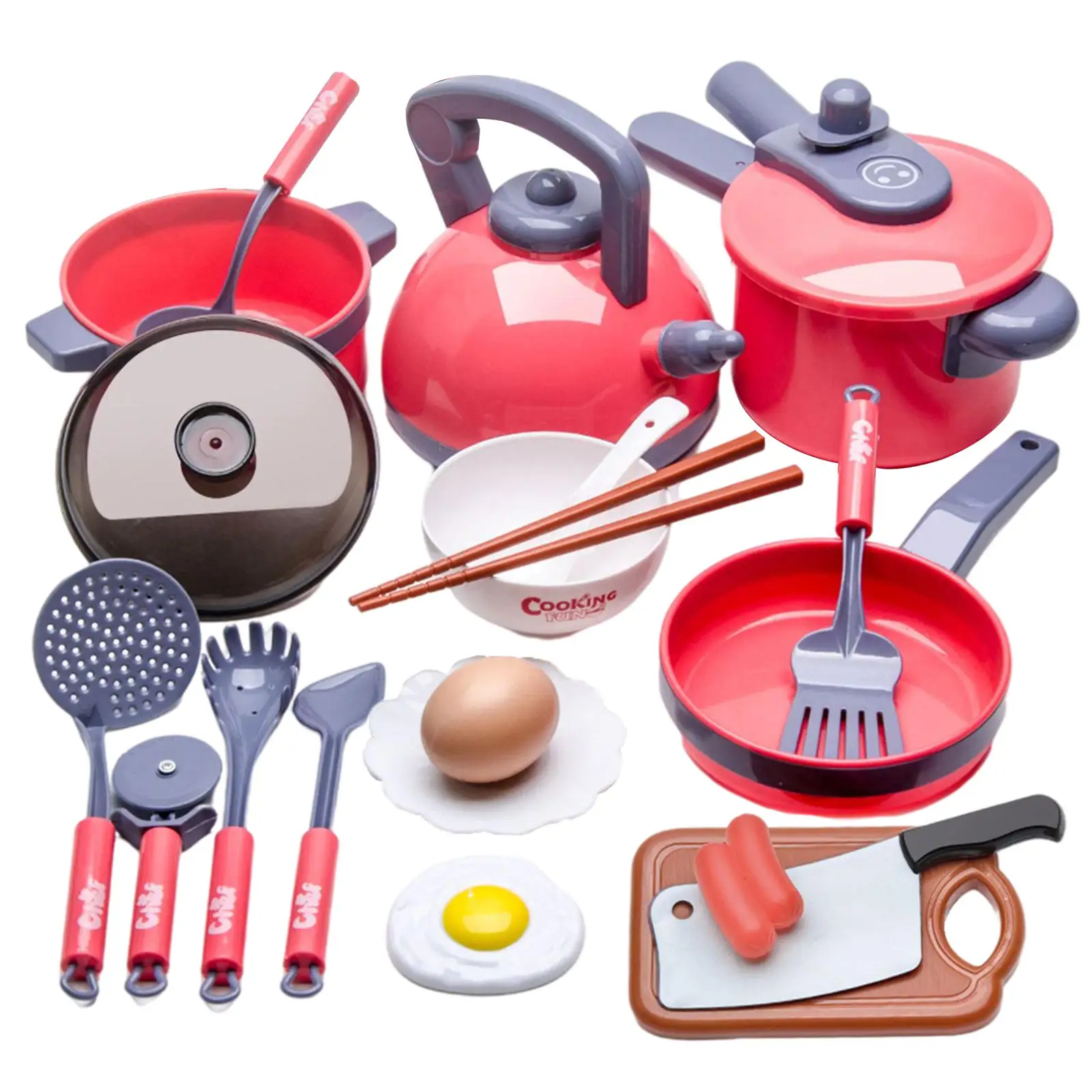 20Pcs/Set Kitchen Pretend Play Pot and Pans Sets Toys Utensils Accessories Educational Gift for 3 4 5 6 Years Old