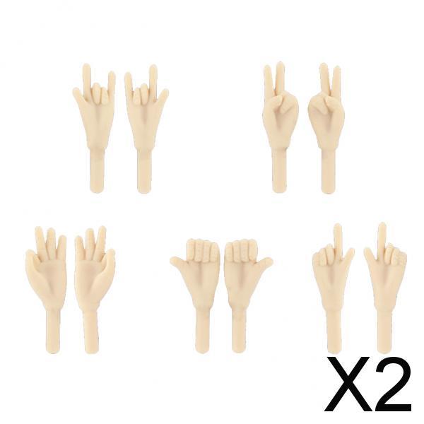 2x1/6 28 Jointed Girl Nude Doll Flexible Doll Hands for  Doll Hand