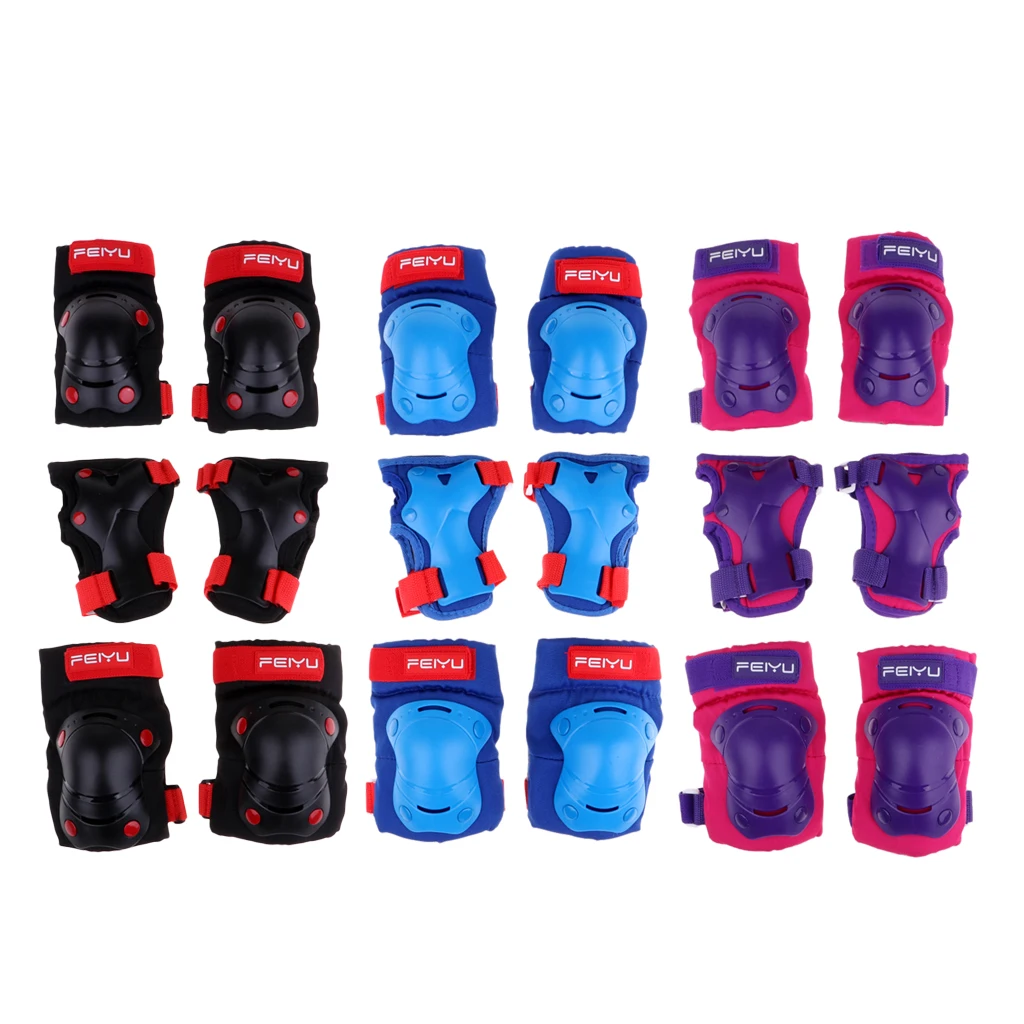 EVA Protective Gear Wrist Knee Elbow Pad Protector for 3-6& 6-10 Years Children Elbow Knee Pads Sports Safety