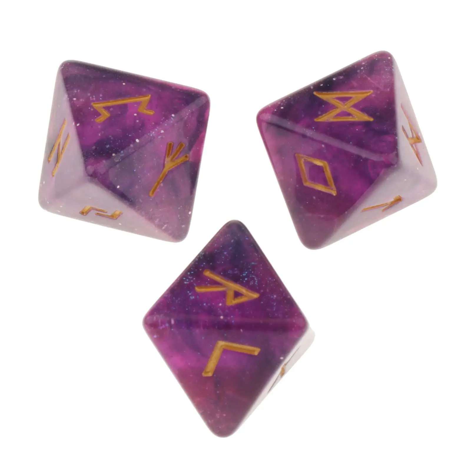Durable Starry Star Rune Resin Polyhedral Divination Dice Astrology Good Polishing Effect for Board Roll Playing Games