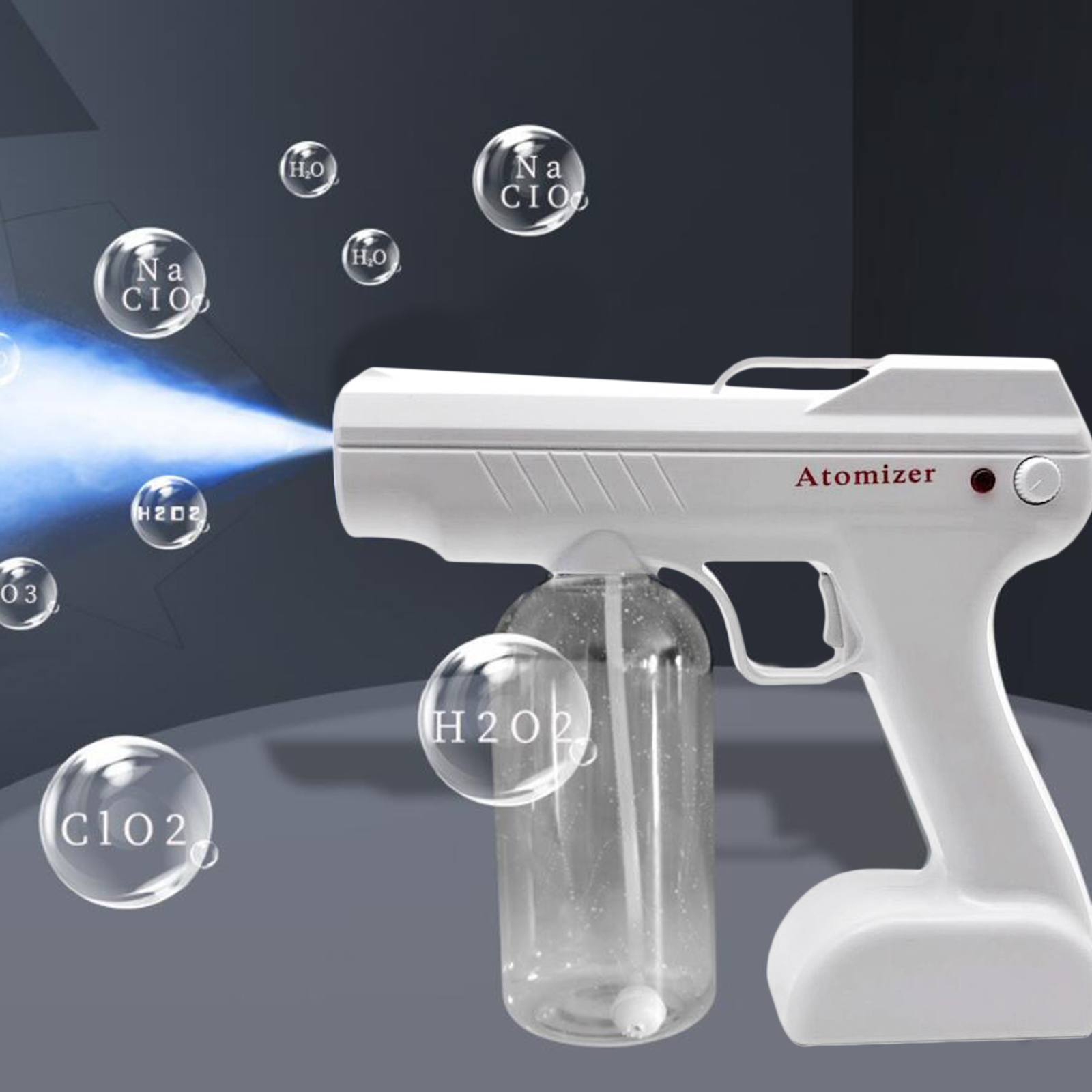 800 ML Sanitizer Sprayer Wireless Electric Disinfects Blue Light Nano Steam Spray Gun Sterilizing Nano Spray Gun For Home garden