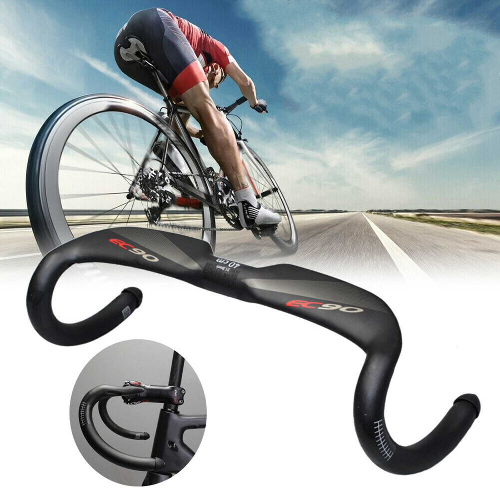 31.8mm Carbon Road Bike Bicycle Handlebar Extender Extension Lightweight Phone