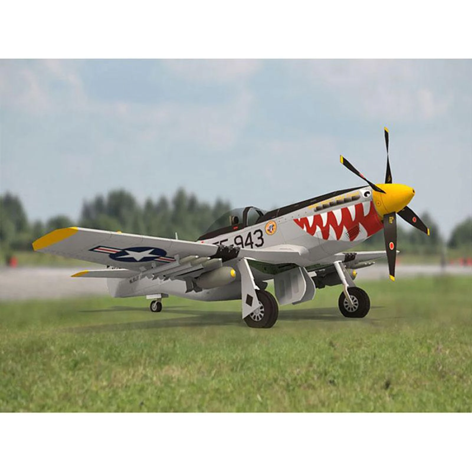 1:33 P-51D Fighter Assemble Model Airplane Aircraft Model for Home Office Decoration