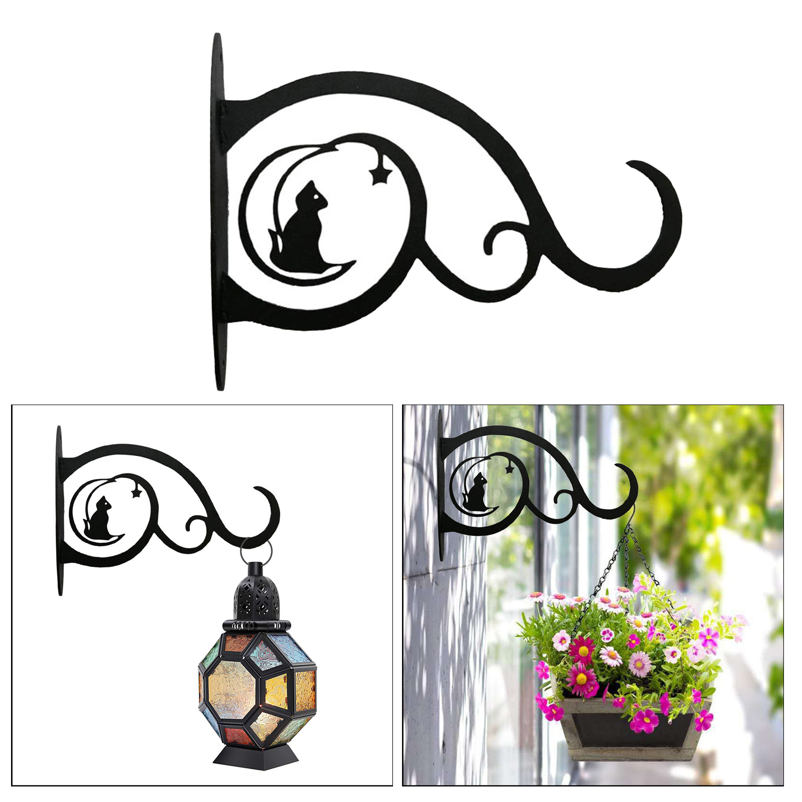 ing Plant Hook Hummingbird Cast Iron Decorative Flower Basket Wall 