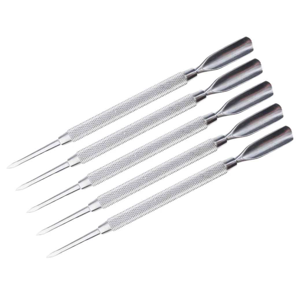 Pack of 5 Professional Cuticle Pusher | Stainless Steel Nails Cleaner | Best for Nail And Cuticle Care
