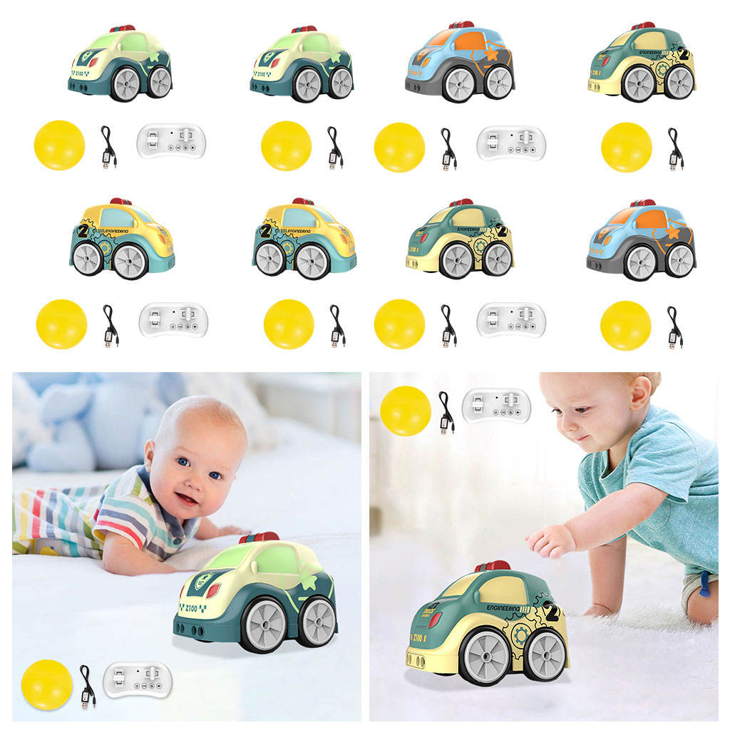 Cartoon RC Car Intelligent 2 AAA Batteries(Bring Your Own) for Learning to Crawl Stimulatating Auditory Visual Development