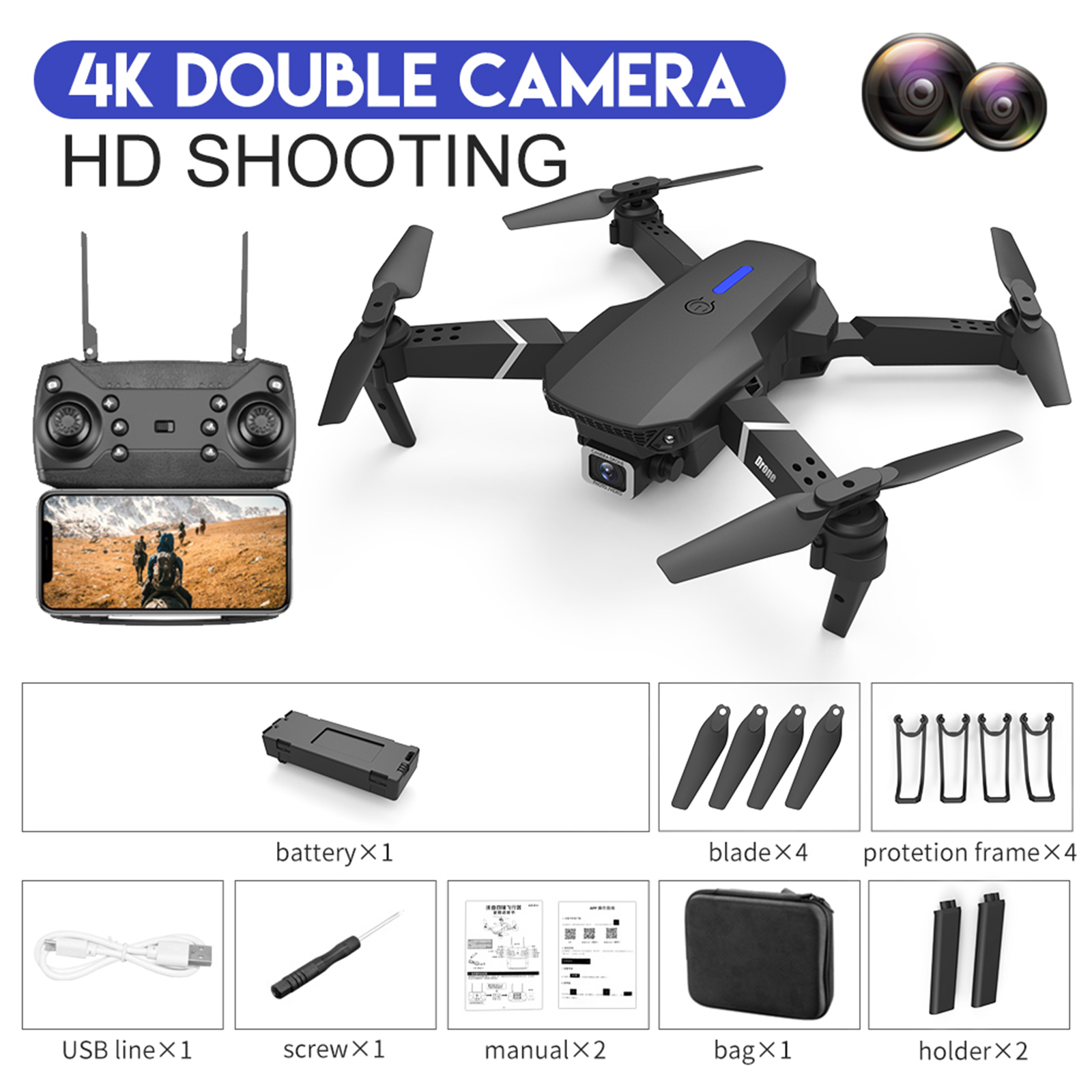 WiFi Quadcopter Drones 2.4GHz Technology for Adults Aircraft Kids and Beginners