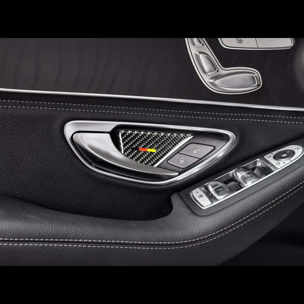 4X Car Interior Door Handle Bowl Trim Cover Decor Sticker For Benz C Class